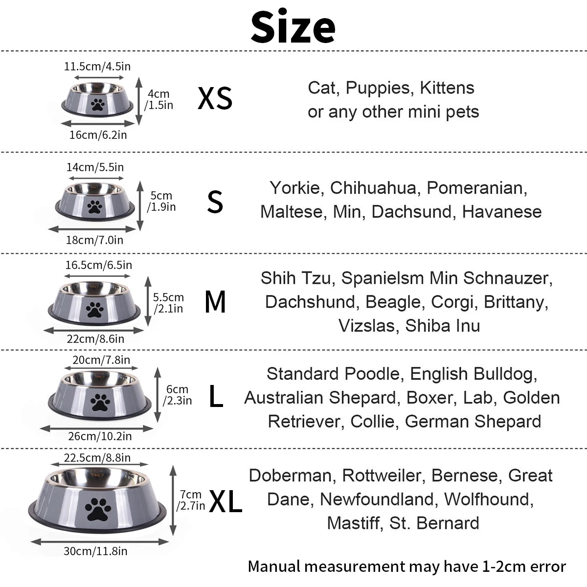 Stainless Steel Pet Bowl For Cats And Dogs