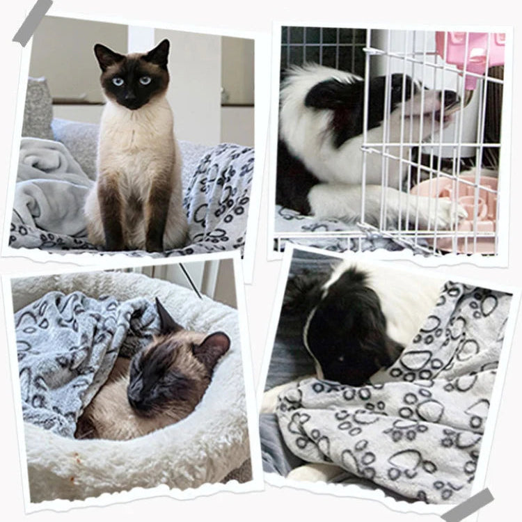 Snuggle Paws Fuzzy Comfort Dog Blanket Grey