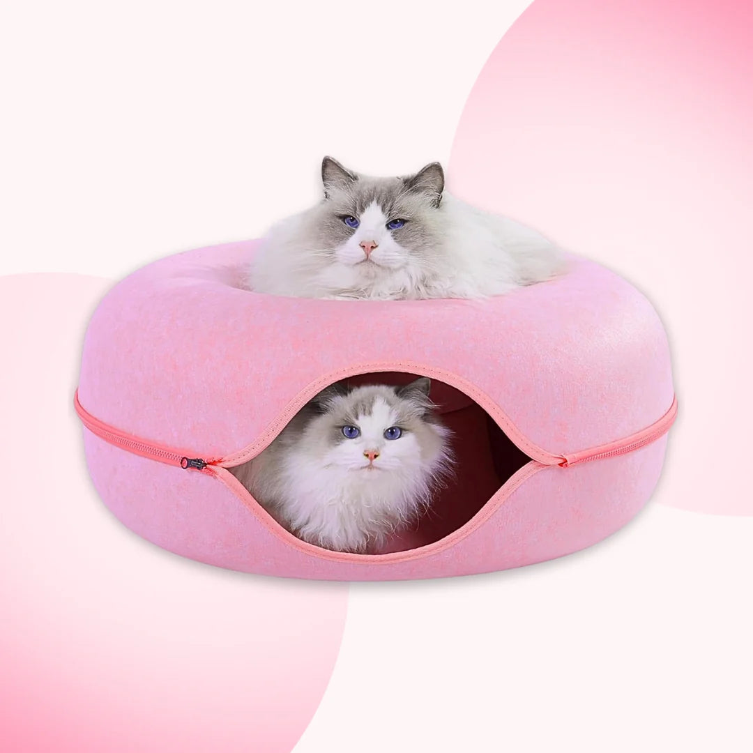 CozyPaw Donut Tunnel Bed