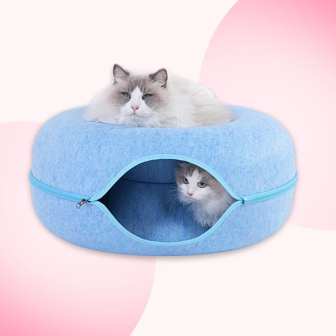 CozyPaw Donut Tunnel Bed