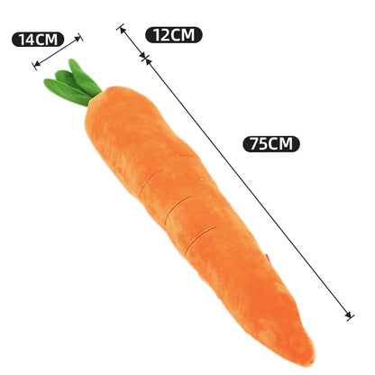 Woof Carrot Interactive Chew Toy With Crackling Sound