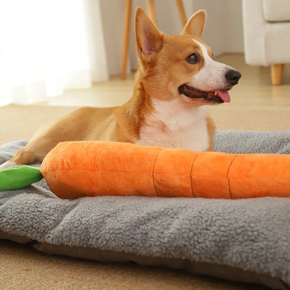 Woof Carrot Interactive Chew Toy With Crackling Sound