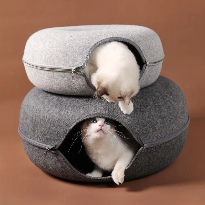 CozyPaw Donut Tunnel Bed