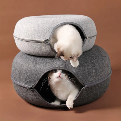 CozyPaw Donut Tunnel Bed