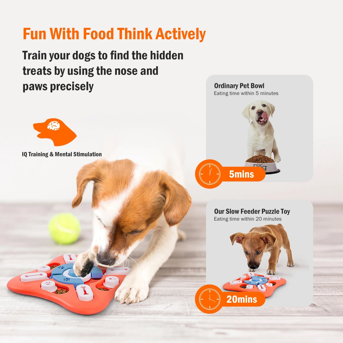 BrainyPaws Interactive Dog Puzzle Feeder