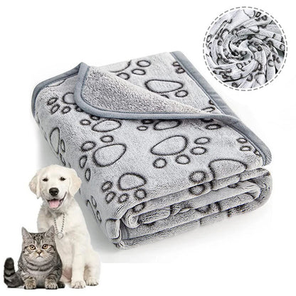 Snuggle Paws Fuzzy Comfort Dog Blanket Grey