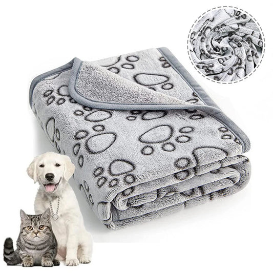 Snuggle Paws Fuzzy Comfort Dog Blanket Grey