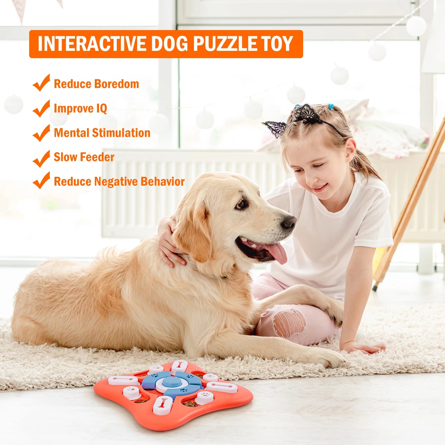BrainyPaws Interactive Dog Puzzle Feeder
