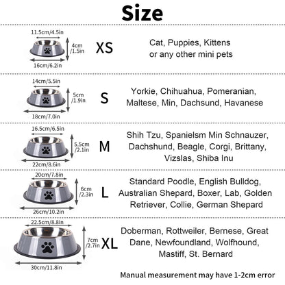 Stainless Steel Pet Bowl For Cats And Dogs