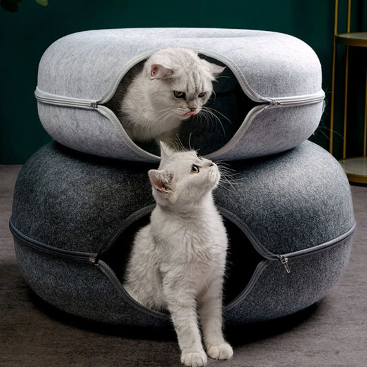 CozyPaw Donut Tunnel Bed