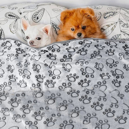 Snuggle Paws Fuzzy Comfort Dog Blanket Grey