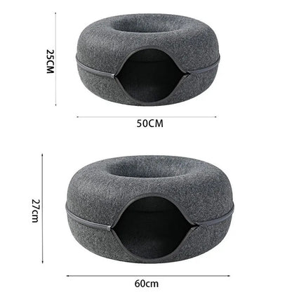 CozyPaw Donut Tunnel Bed
