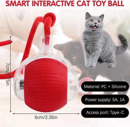 Purrfect Chase Smart Rolling Cat Toy with Tail