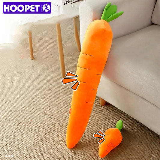 Woof Carrot Interactive Chew Toy With Crackling Sound